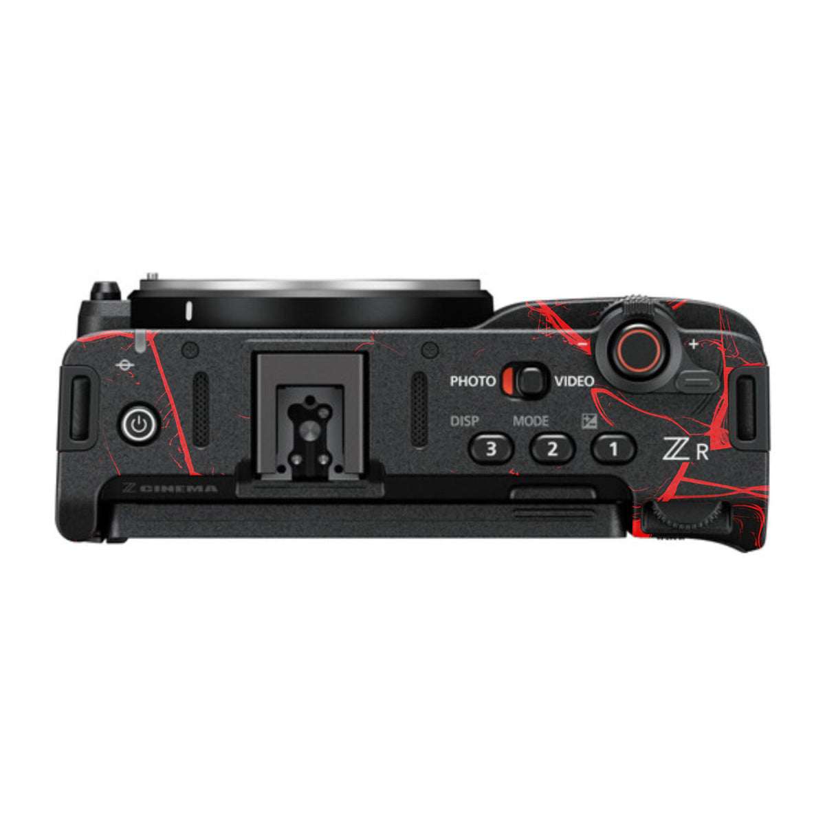 Red Neural Grid Nikon ZR Camera Skin