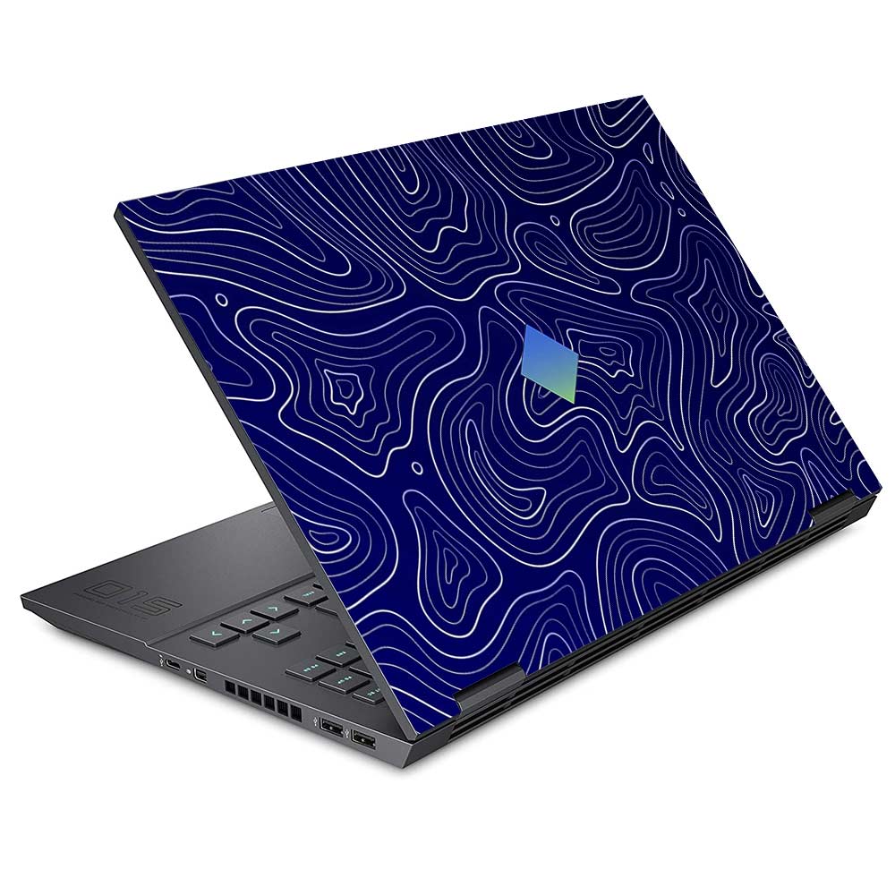 Deep Blue Contour Depths HP Omen 15 Laptop Skin