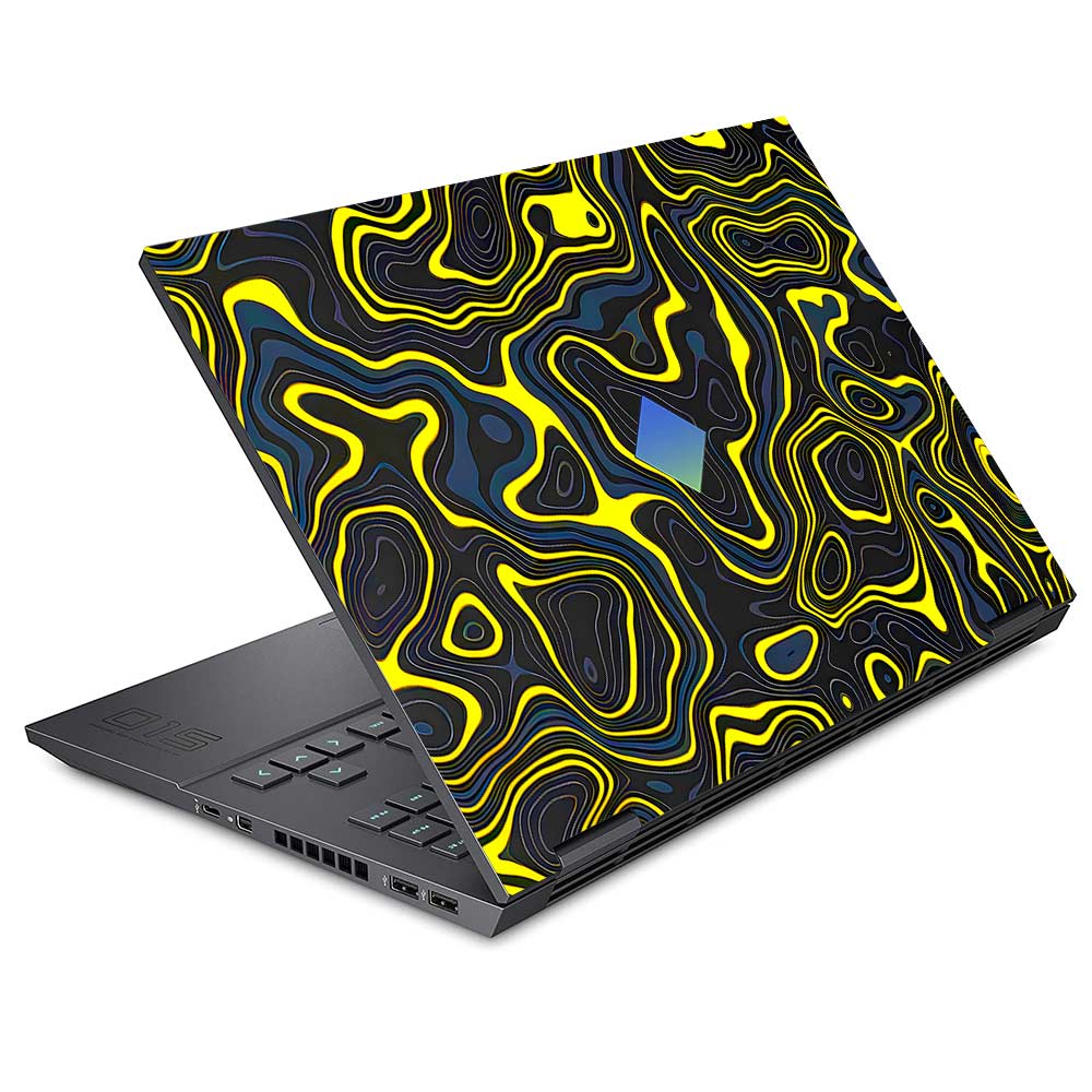 Neon Lava Contours HP Omen 15 Laptop Skin