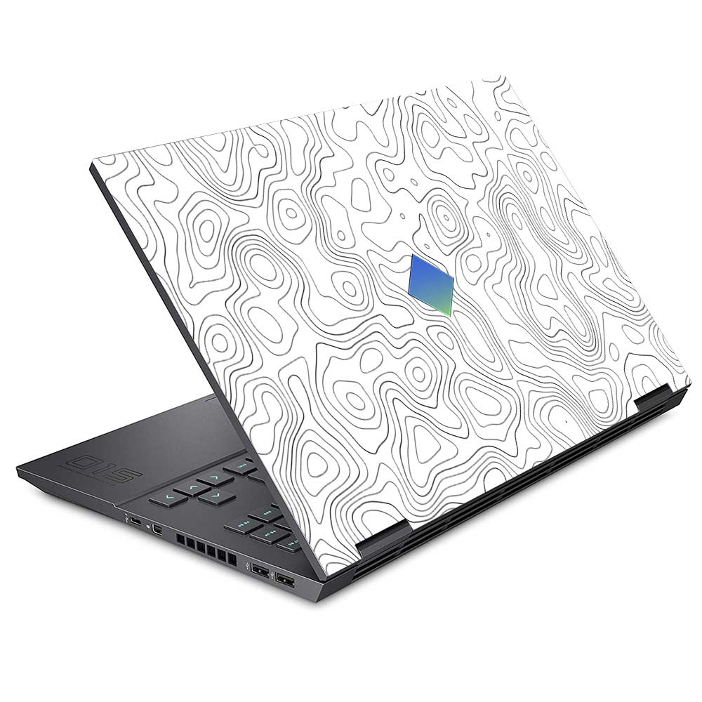 White Contour Design HP Omen 15 Laptop Skin