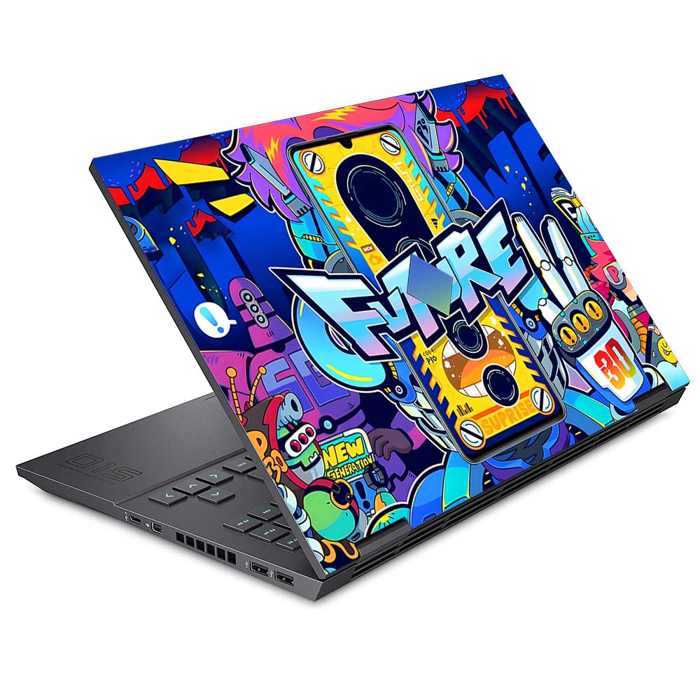 Futuristic Cyberpunk Vision HP Omen 15 Laptop Skin