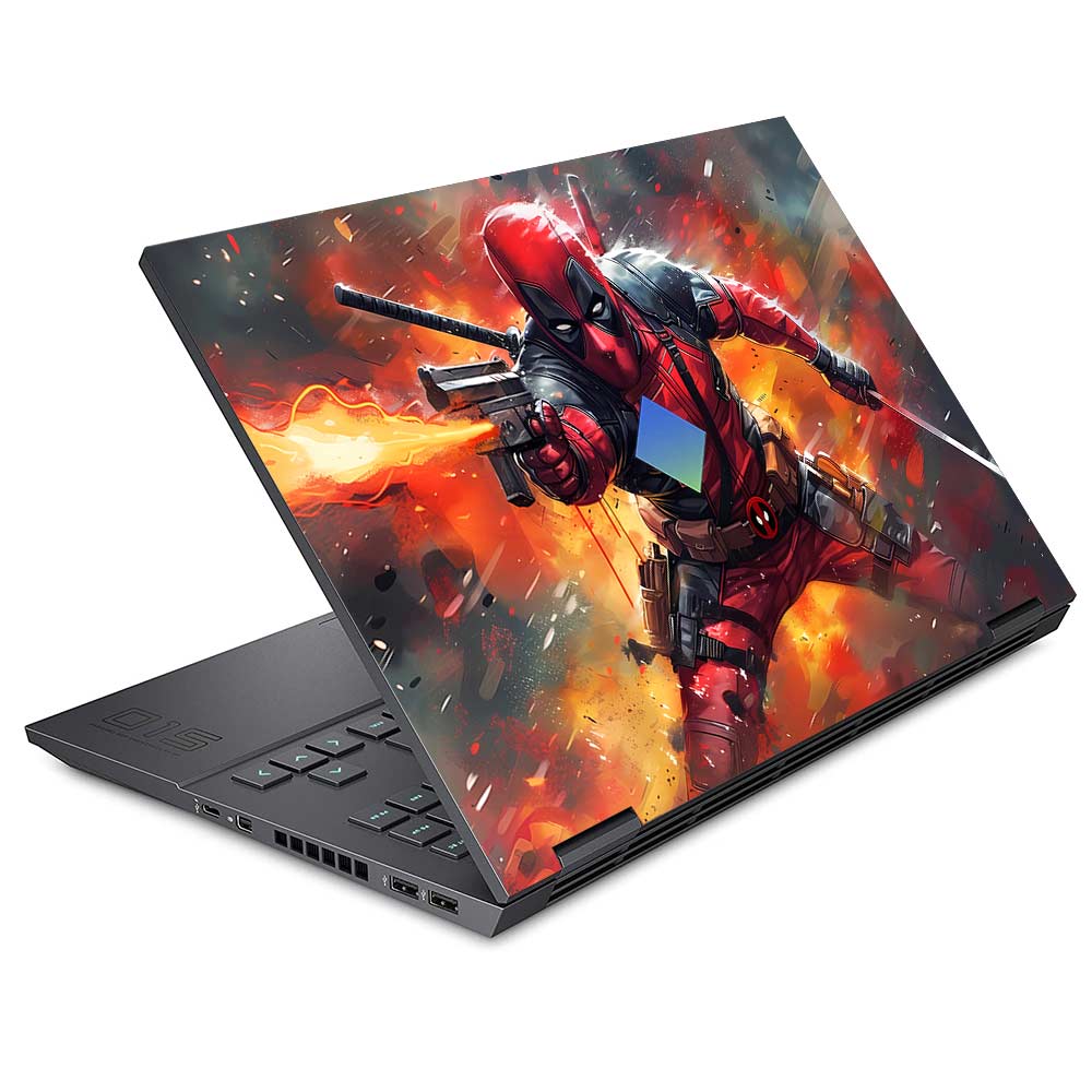 Deadpool in Action HP Omen 15 Laptop Skin