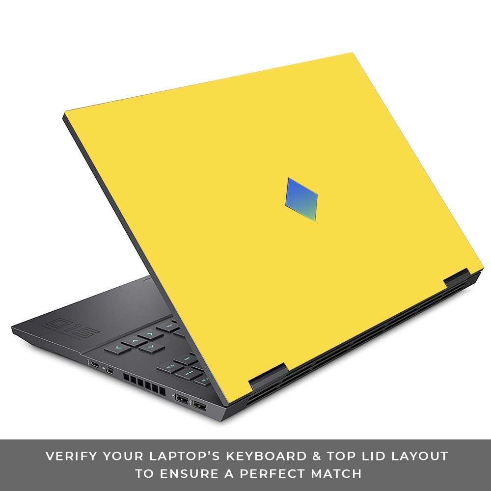 Textured Yellow HP Omen 15 Laptop Skin