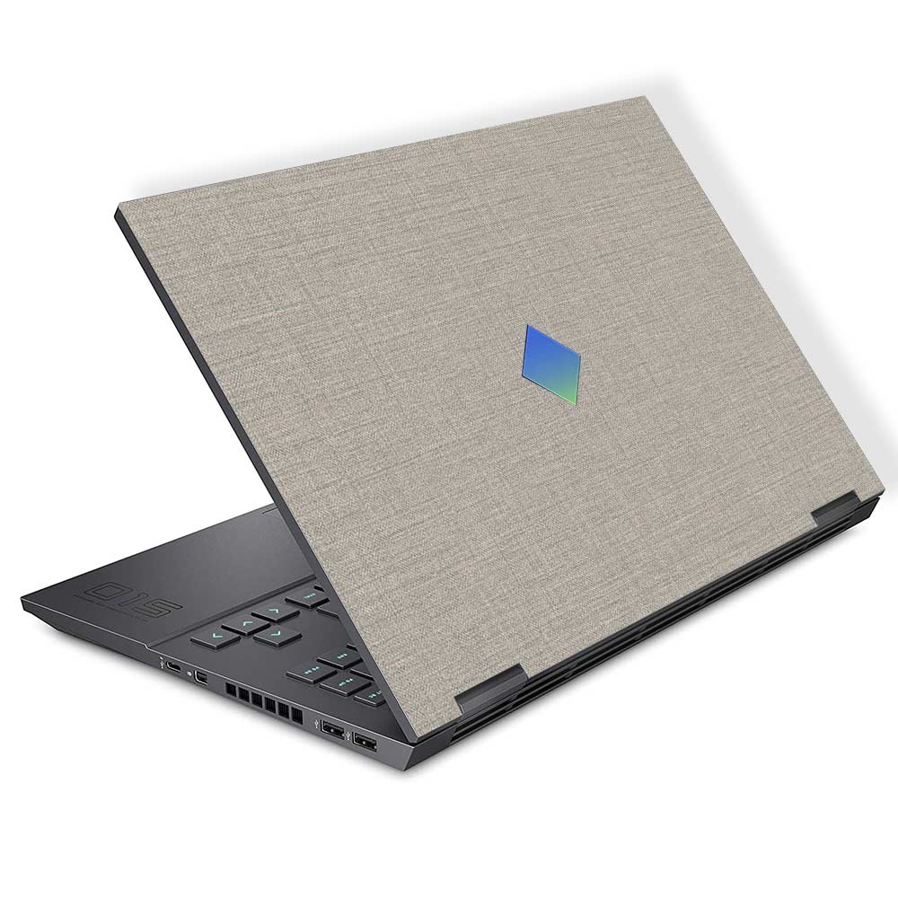 Textured Fabric Grey HP Omen 15 Laptop Skin