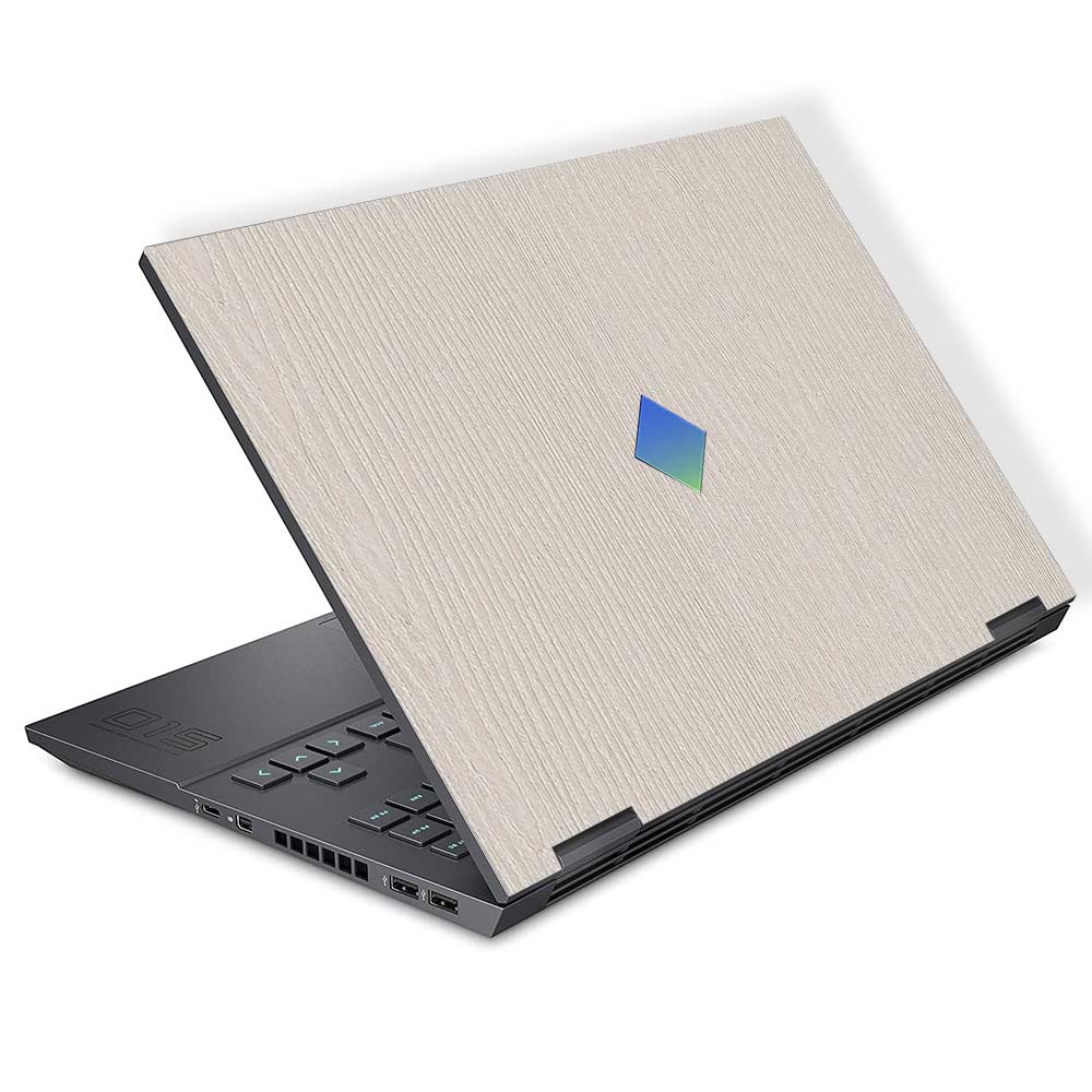 Textured White Wood HP Omen 15 Laptop Skin