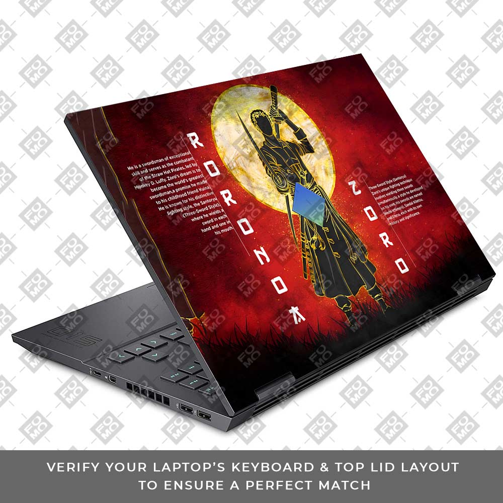 Zoro Under Golden Moon HP Omen 15 Laptop Skin