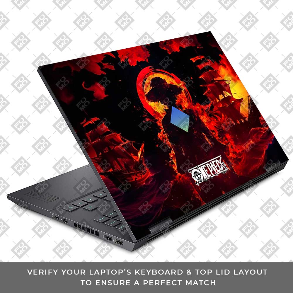 Luffy's Burning Tide HP Omen 15 Laptop Skin