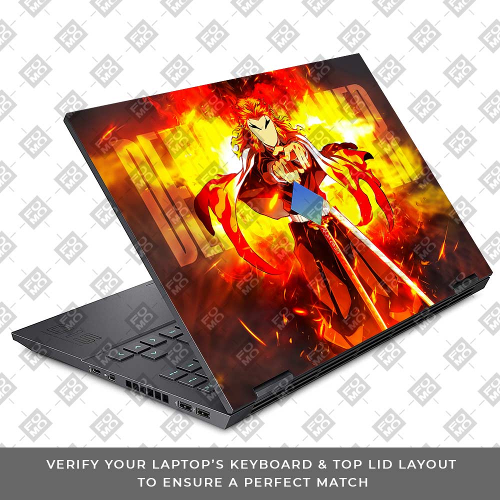 Flame Hashira Rengoku HP Omen 15 Laptop Skin