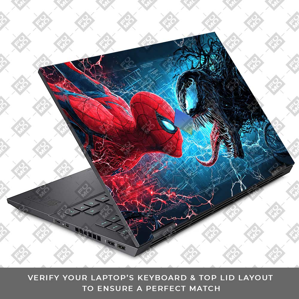 Spiderman vs Venom Showdown HP Omen 15 3D Laptop Skin