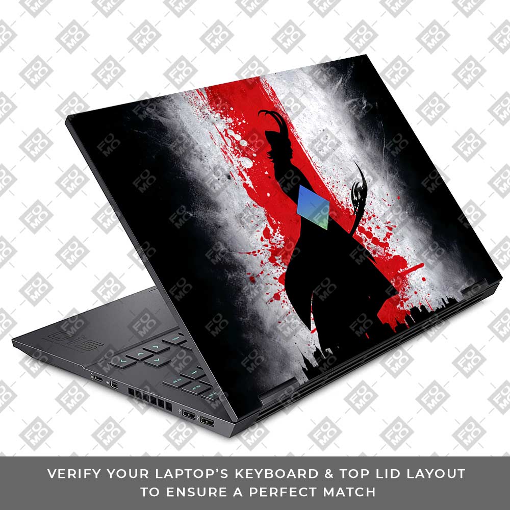 Loki Silhouette Red Strike HP Omen 15 Laptop Skin
