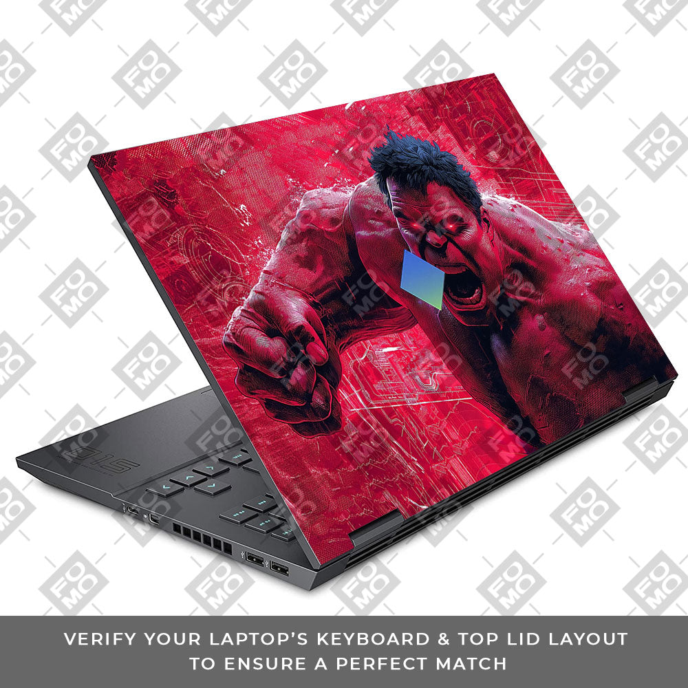 Gamma Rage Red Hulk HP Omen 15 Laptop Skin