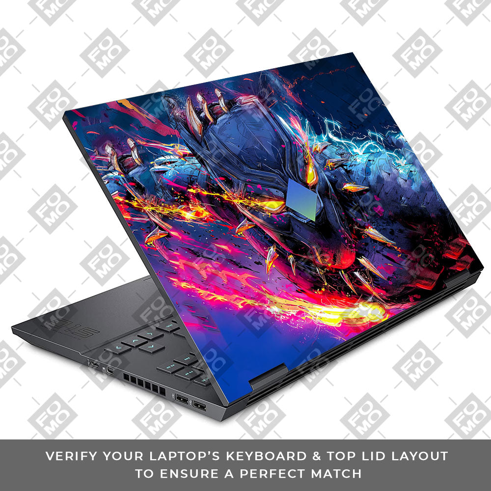 Vibranium Fury Wakandan Charge HP Omen 15 Laptop Skin