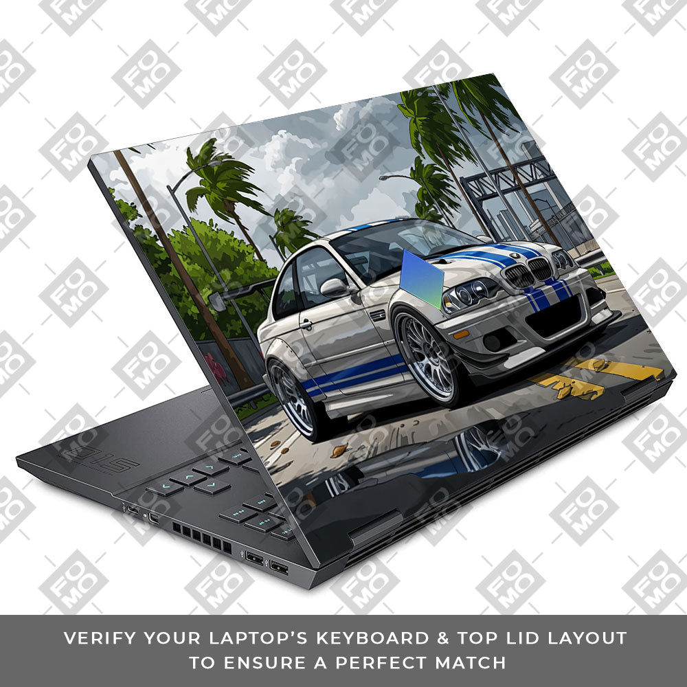 Street Icon BMW E46 Drift Legend HP Omen 15 Laptop Skin