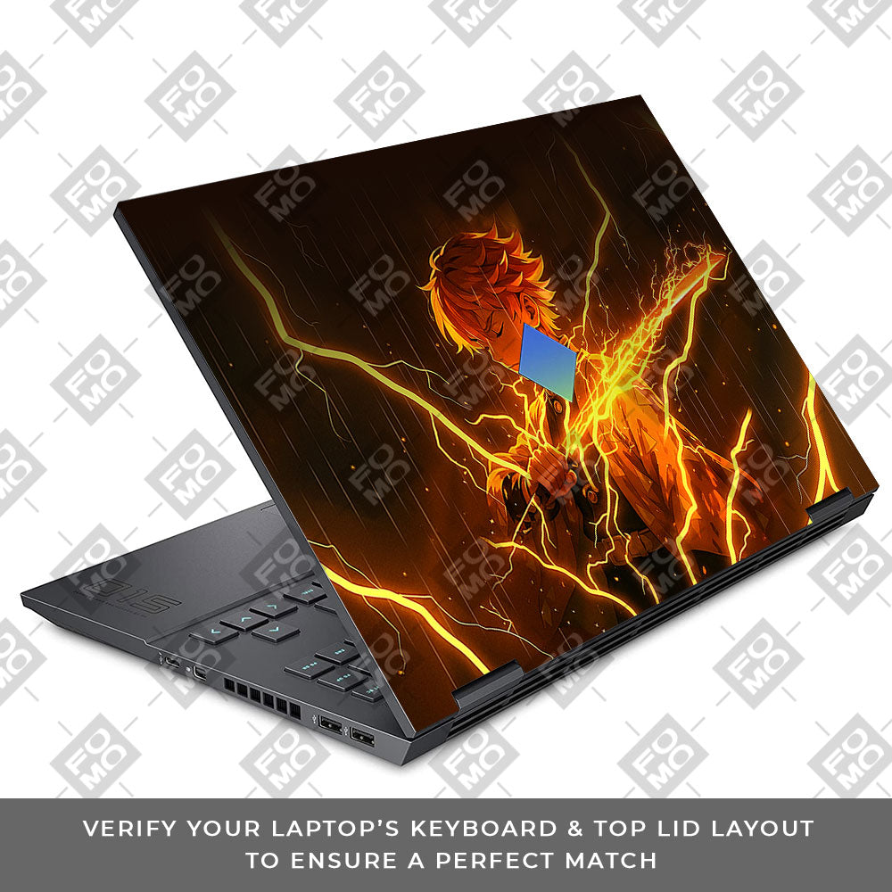 Thunder Soul Lightning Zenitsu HP Omen 15 Laptop Skin