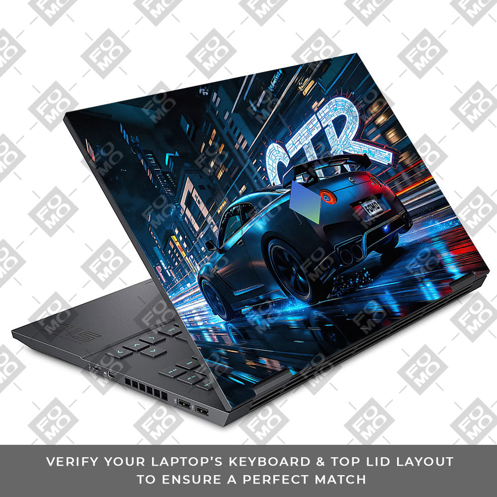 Neon GTR Nights HP Omen 15 Laptop Skin