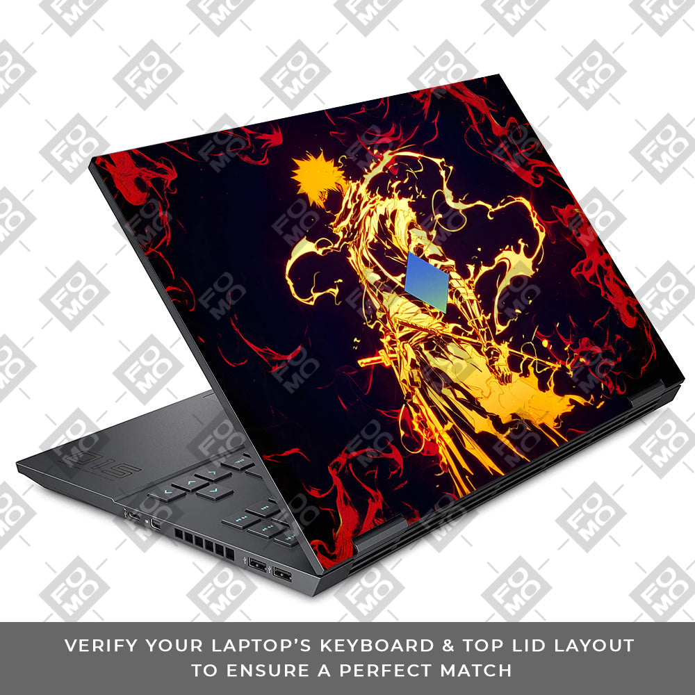 Bleach Ichigo Bankai Form HP Omen 15 Laptop Skin