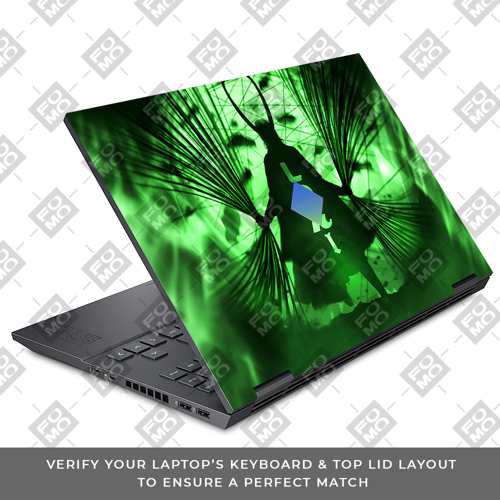 Loki's Green Aura HP Omen 15 Laptop Skin
