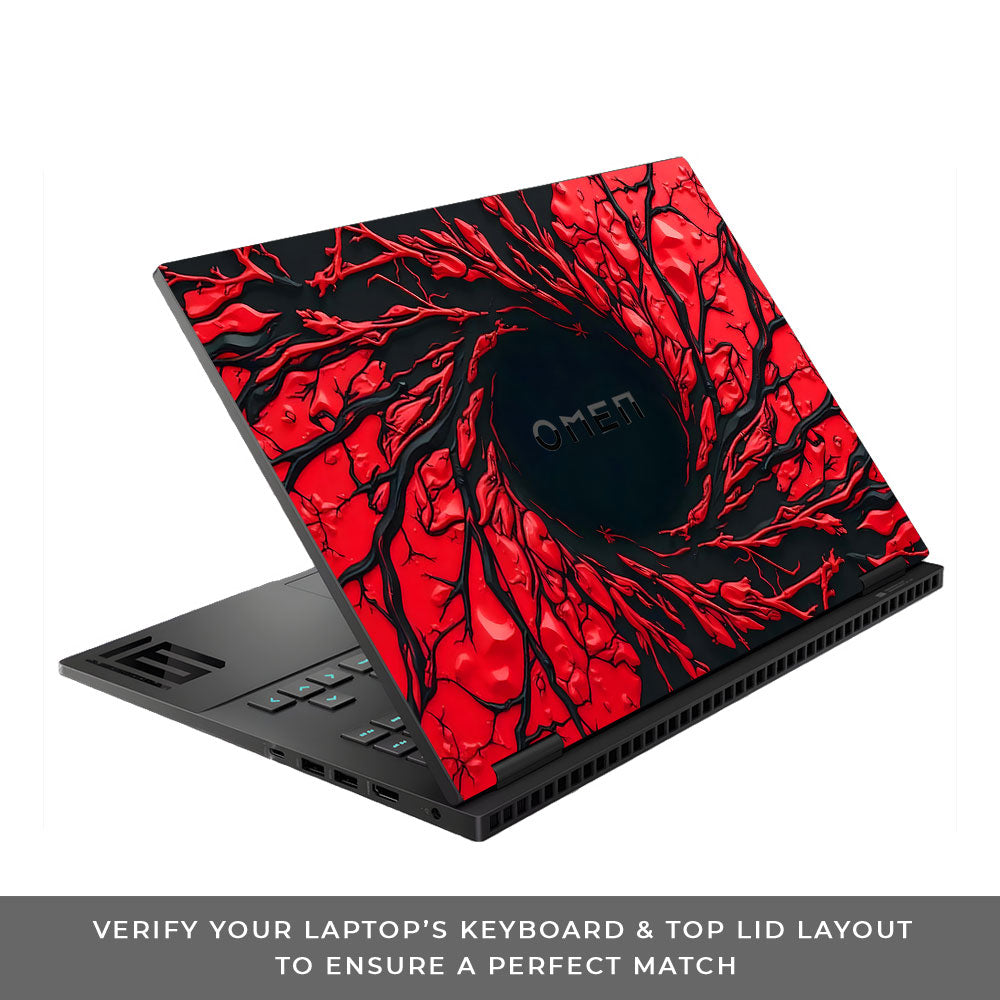 Spiderman Web Red HP Omen Gaming 16 Laptop Skin