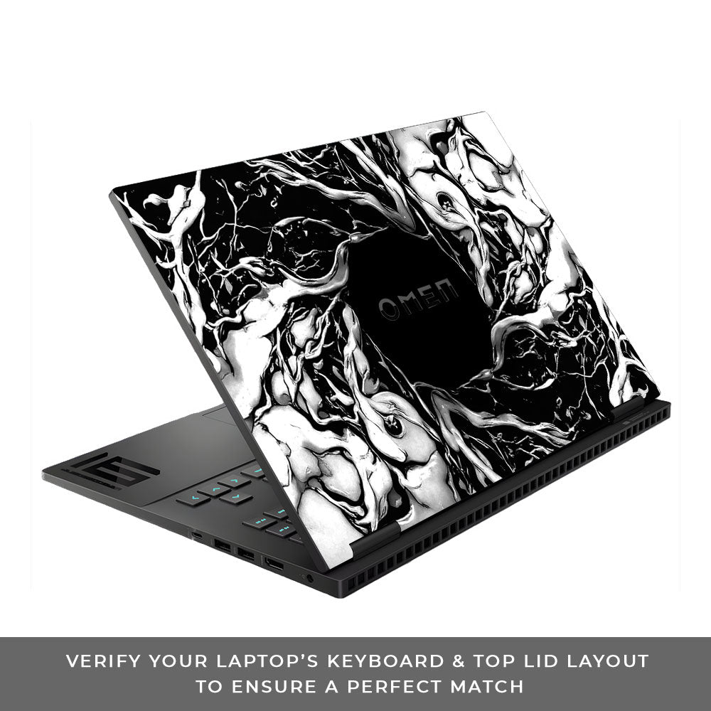 Spiderman Web Black HP Omen Gaming 16 Laptop Skin