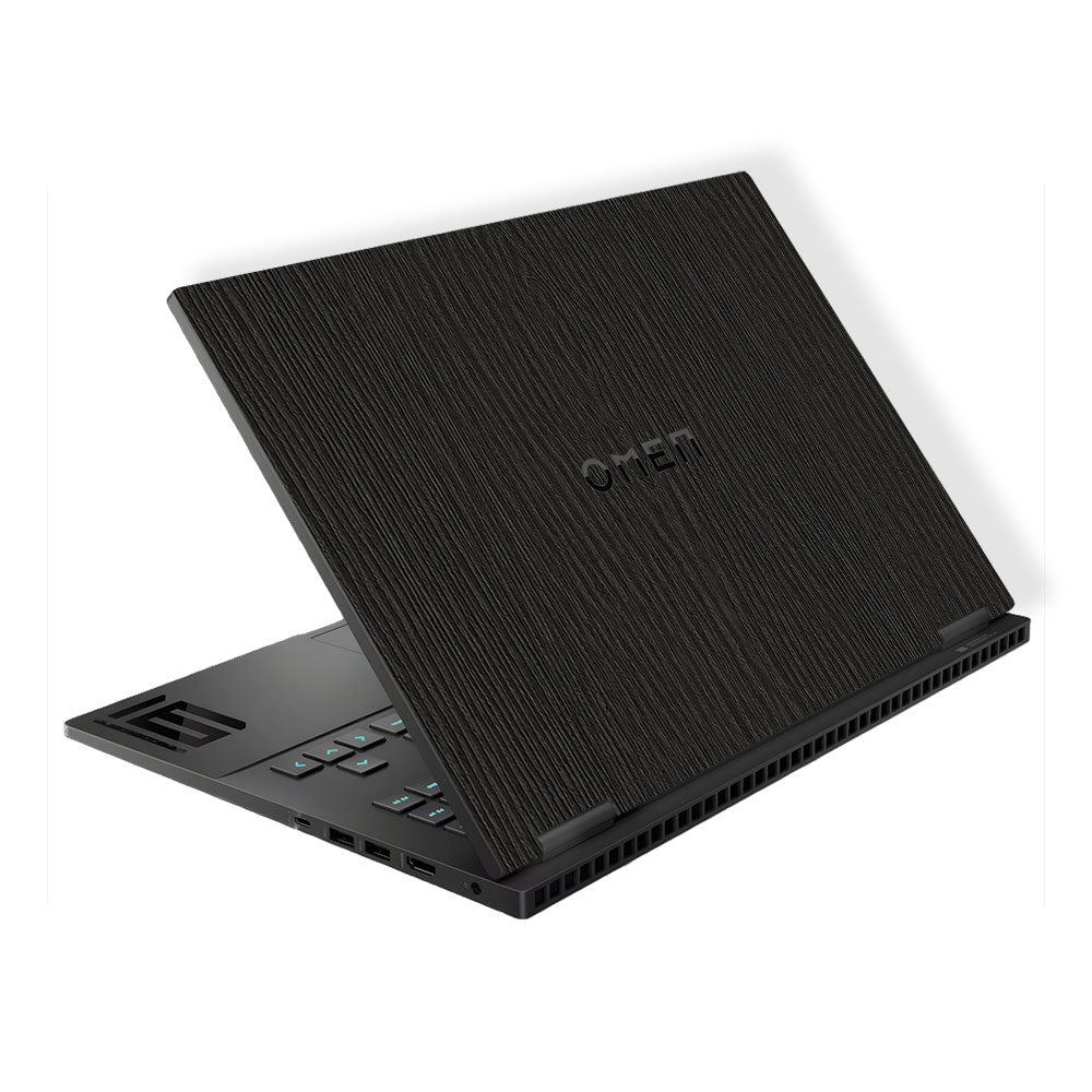 Textured Black Wood HP Omen Gaming 16 Laptop Skin