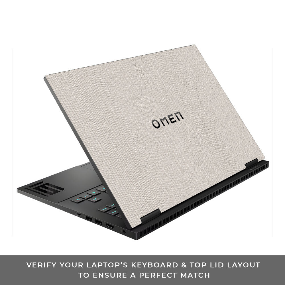 Textured White Wood HP Omen Gaming 16 Laptop Skin