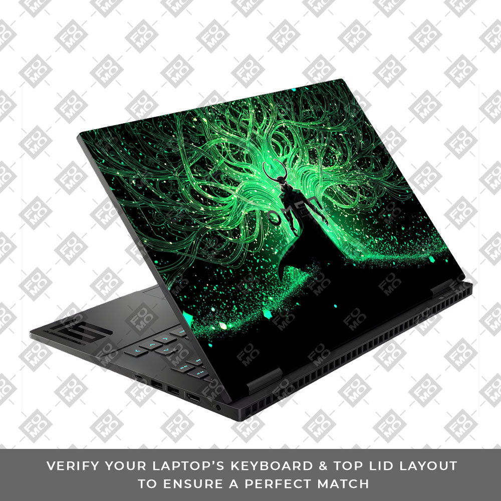 Loki God of Mischief Neon HP Omen Gaming 16 Laptop Skin