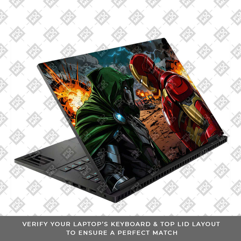 Iron Man vs Doom HP Omen Gaming 16 3D Laptop Skin