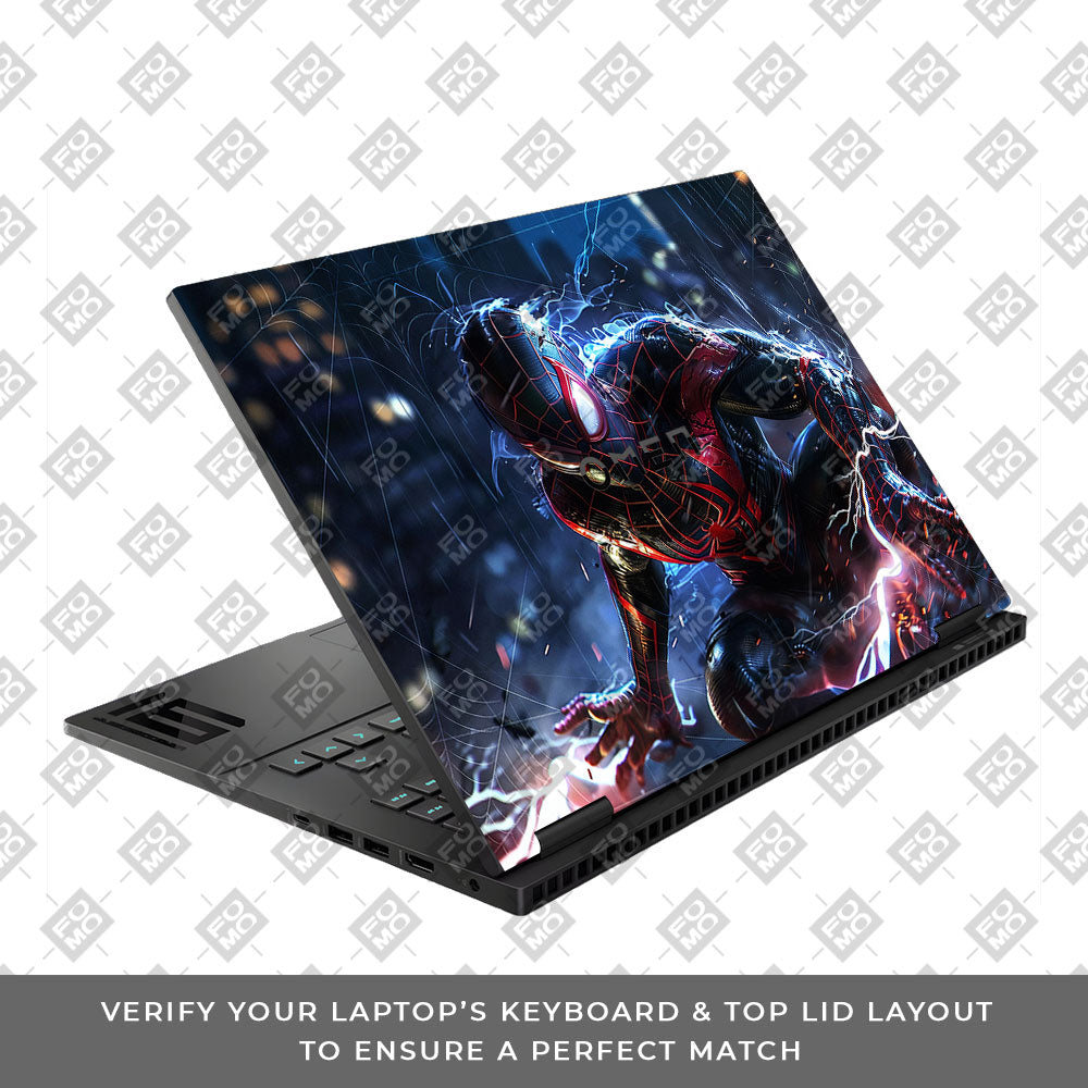 Miles Morales Shockwave HP Omen Gaming 16 3D Laptop Skin