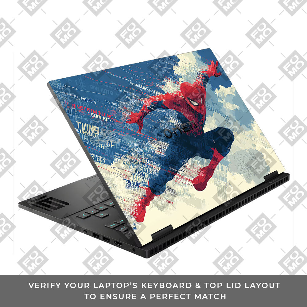Spiderman Velocity HP Omen Gaming 16 Laptop Skin