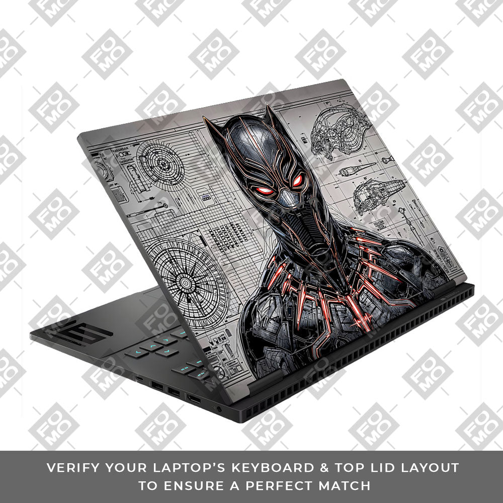 Black Panther Vibranium Tech HP Omen Gaming 16 Laptop Skin