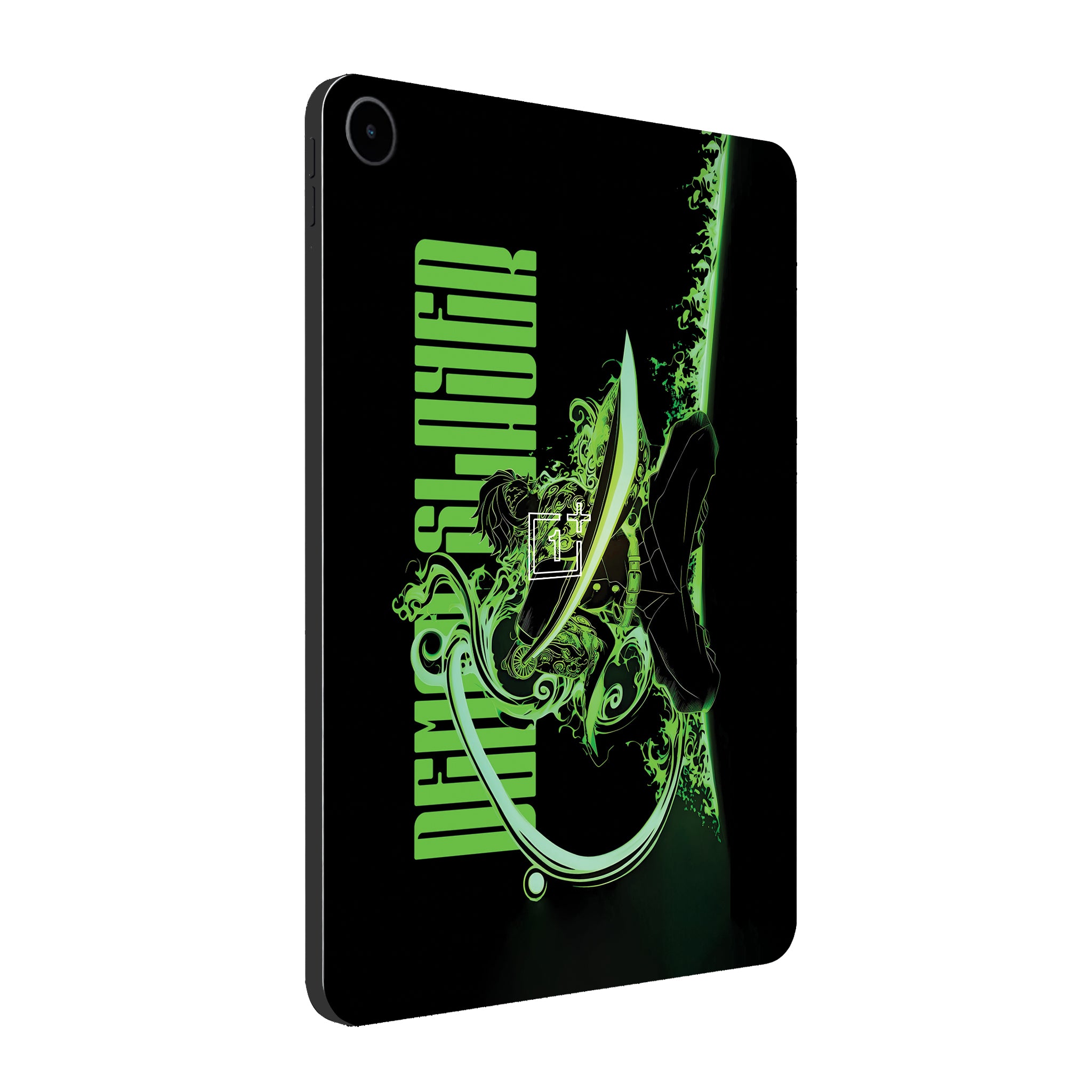 OnePlus Pad Go 2 Tanjiro Green Flame Dance Anime 3D Tablet Skins