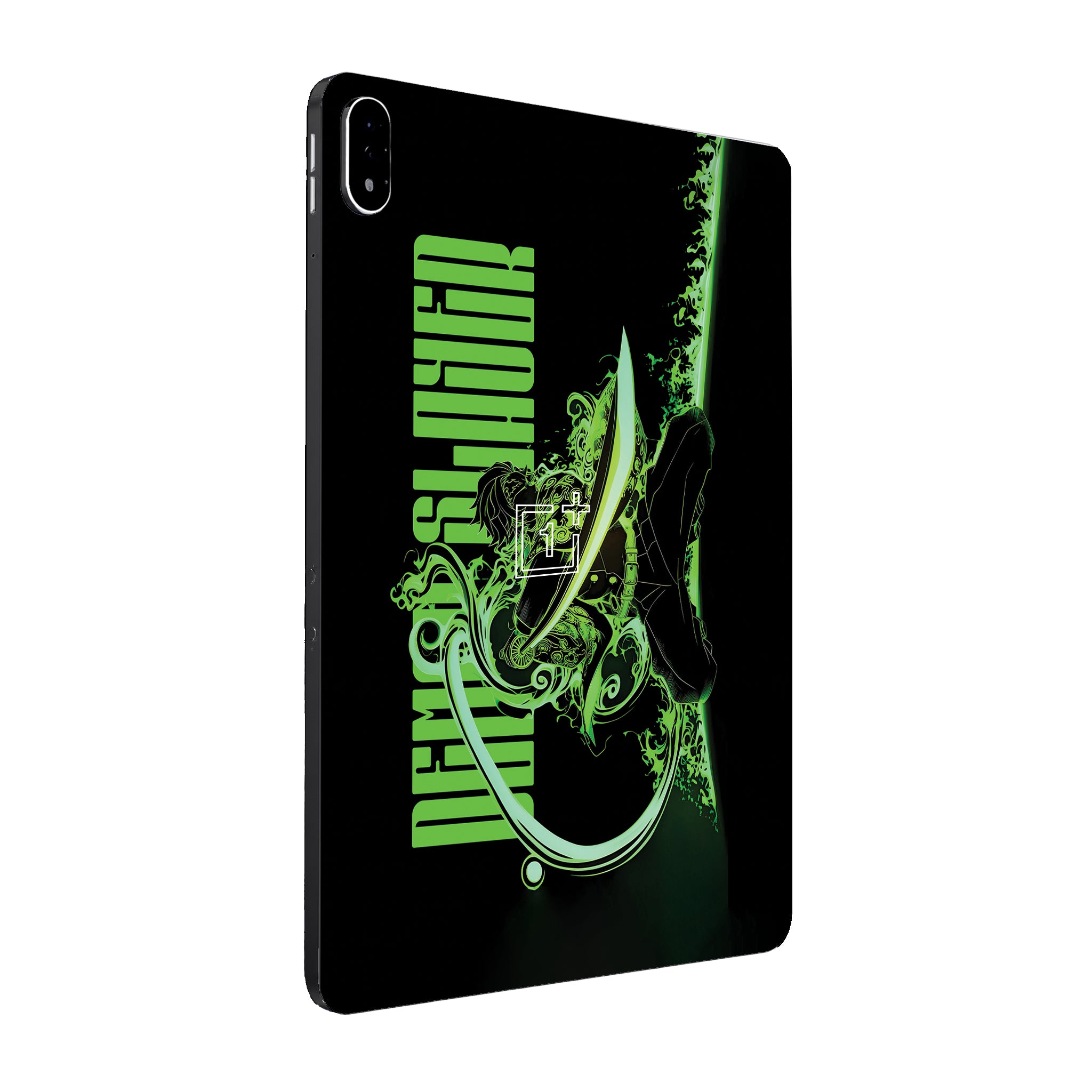 OnePlus Pad 3 Tanjiro Green Flame Dance Anime 3D Tablet Skins