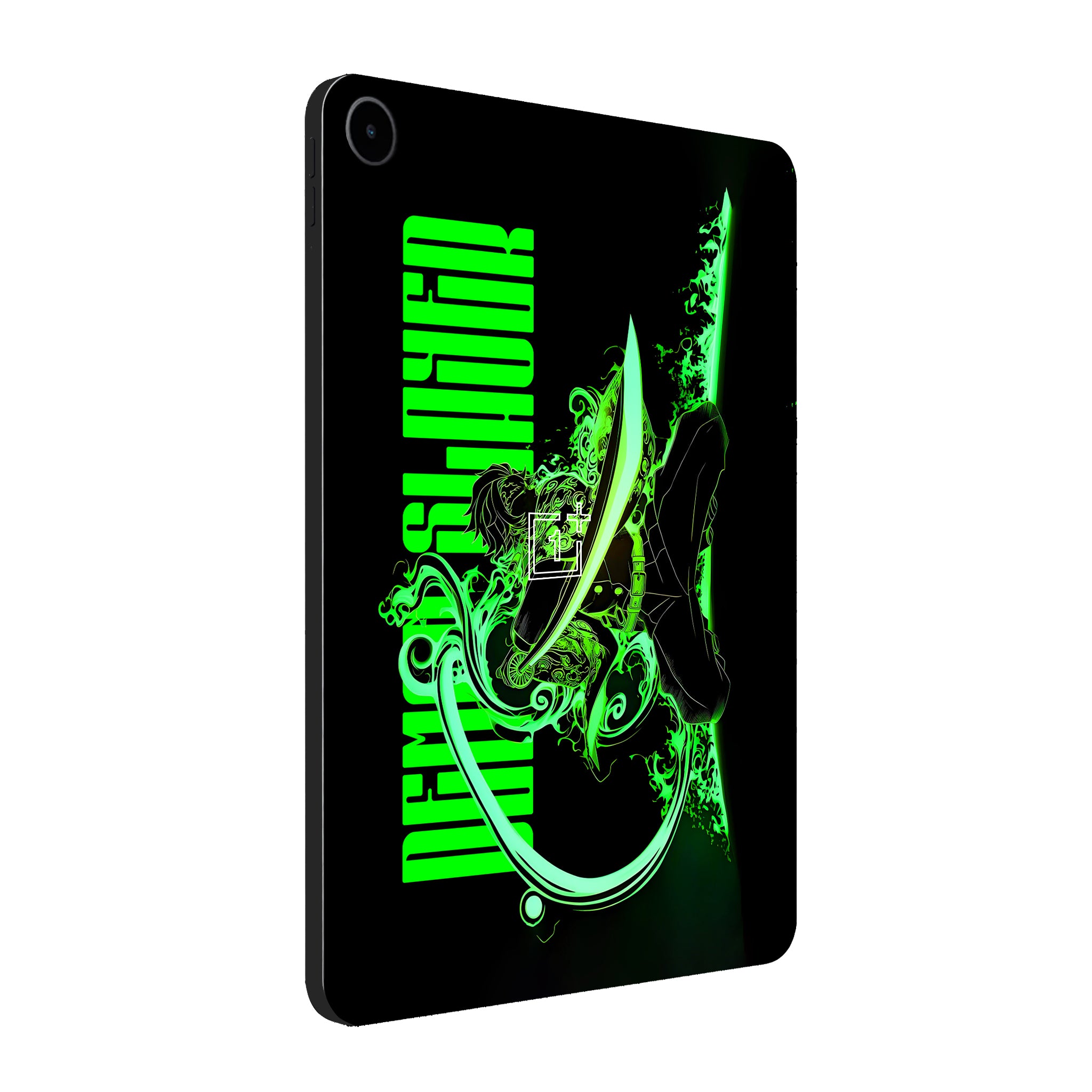 OnePlus Pad Go 2 Tanjiro Green Flame Dance Anime Tablet Skin