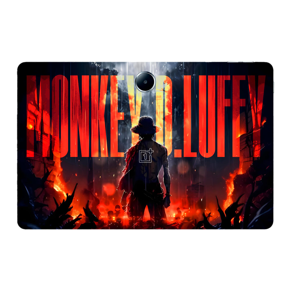 OnePlus Pad Lite Monkey D Luffy Blazing Red Anime Tablet Skins