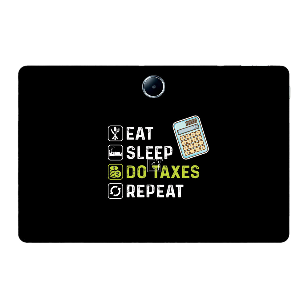 OnePlus Pad Lite Eat Sleep Do Taxes Repeat Tablet Skins