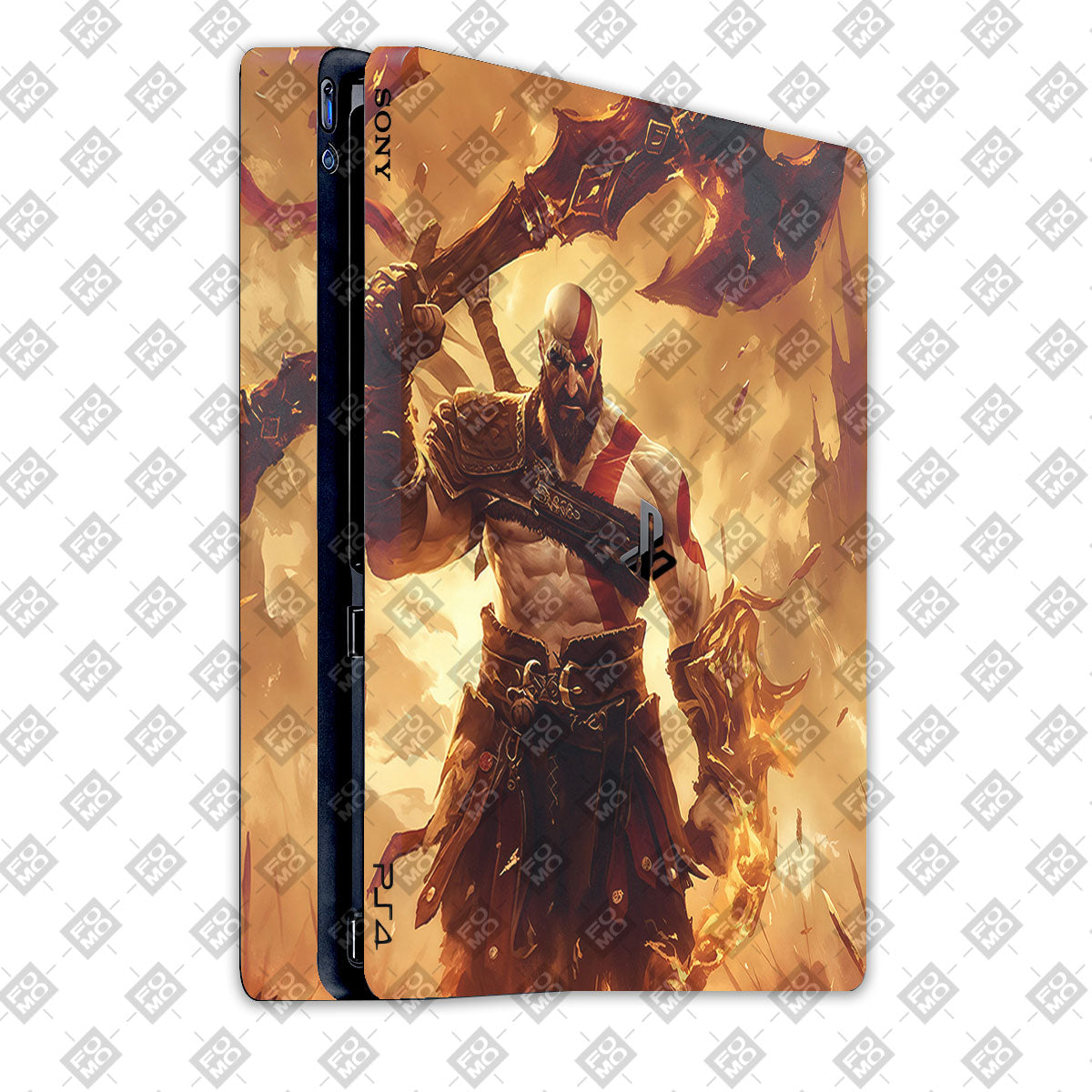 Kratos in Battle PlayStation 4 Slim Edition Skins