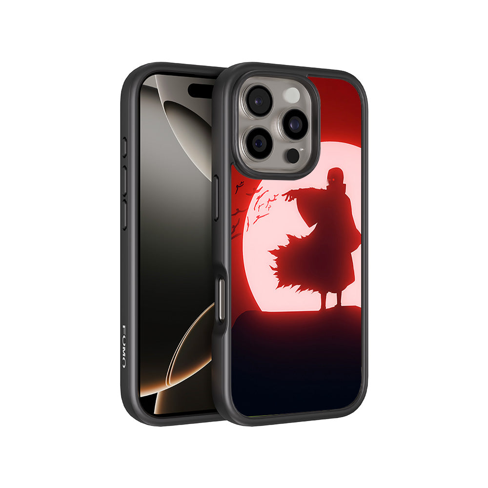 Itachi Uchiha Under Red Moon 3D Skin with Shockguard Armour Magsafe Case for Apple iPhone 16 Pro