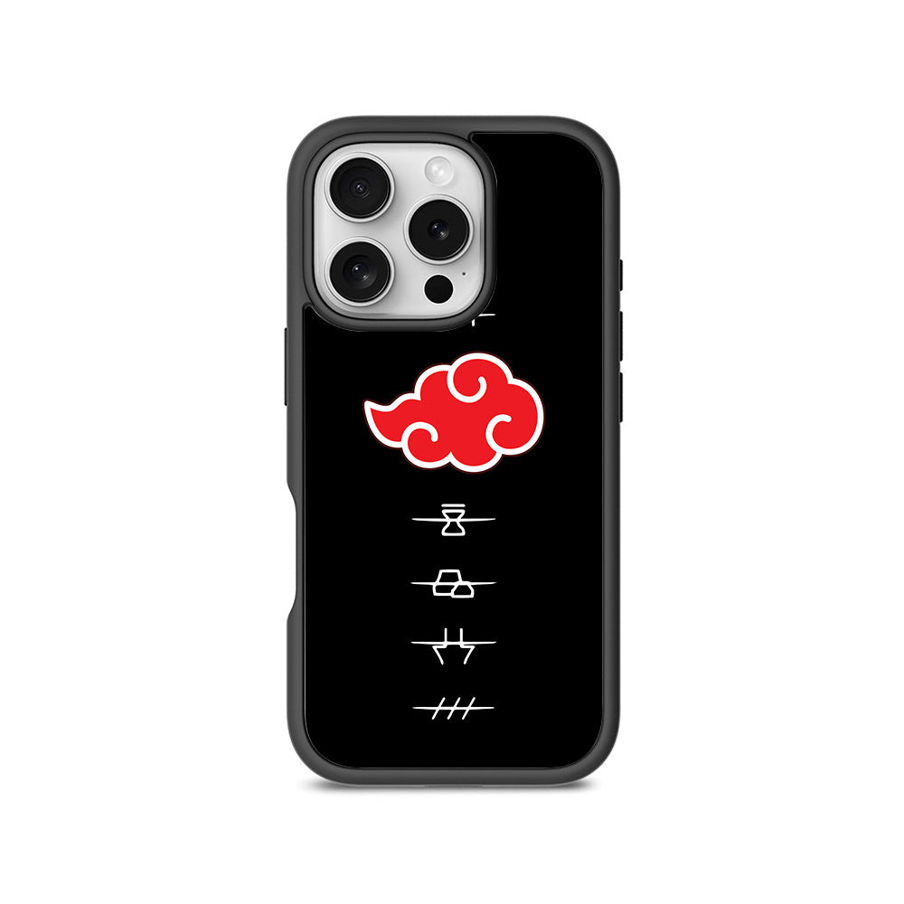 Akatsuki Logo Naruto Anime 3D Skin with Shockguard Armour Magsafe Case for Apple iPhone 16 Pro