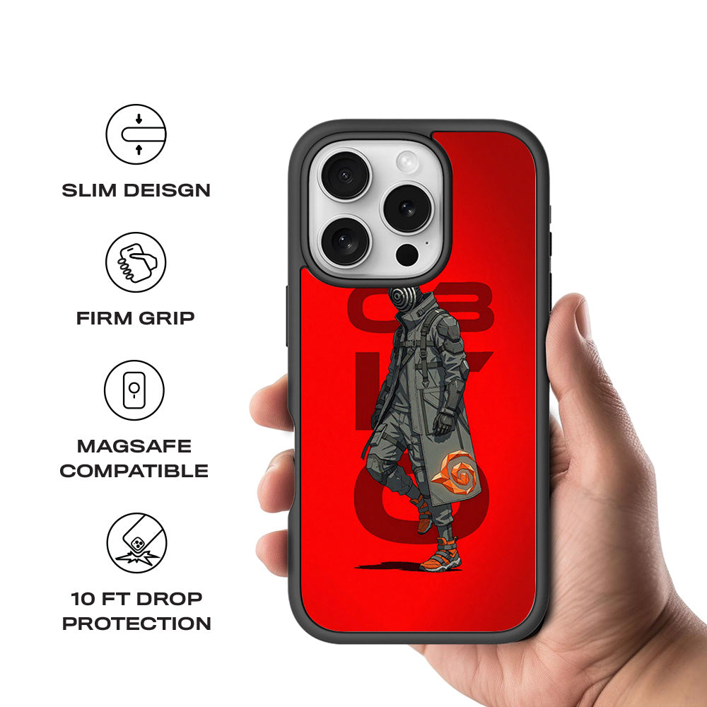 Obito Rebirth 3D Skin with Shockguard Armour Magsafe Case for Apple iPhone 16 Pro