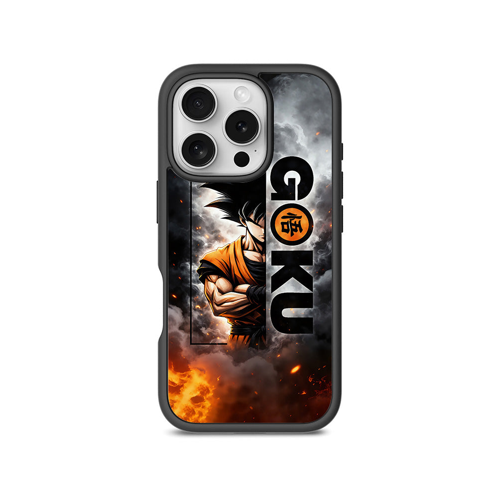 Goku Power Mode Anime 3D Skin with Shockguard Armour Magsafe Case for Apple iPhone 16 Pro