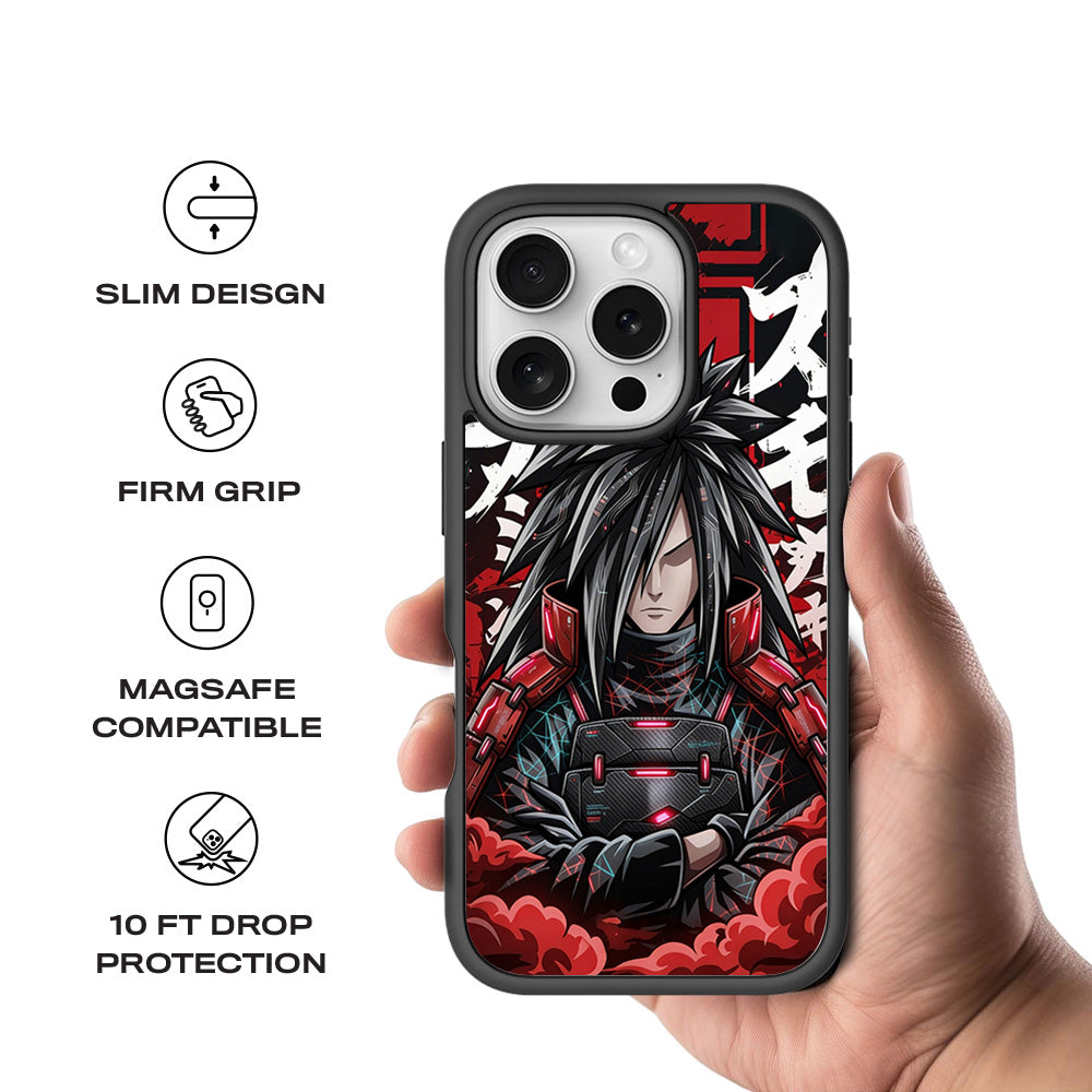 Madara Uchiha Anime 3D Skin with Shockguard Armour Magsafe Case for Apple iPhone 16 Pro