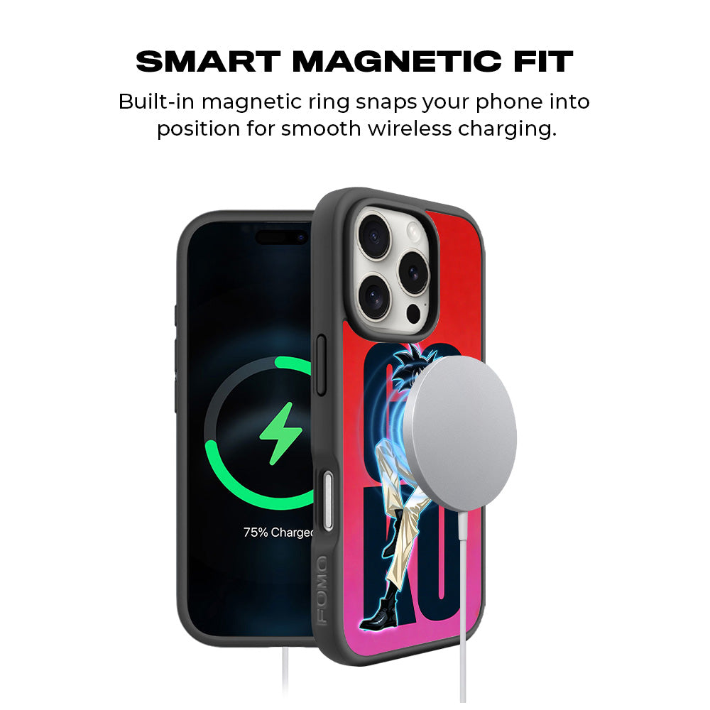 Goku Streetwear Aura 3D Skin with Shockguard Armour Magsafe Case for Apple iPhone 16 Pro