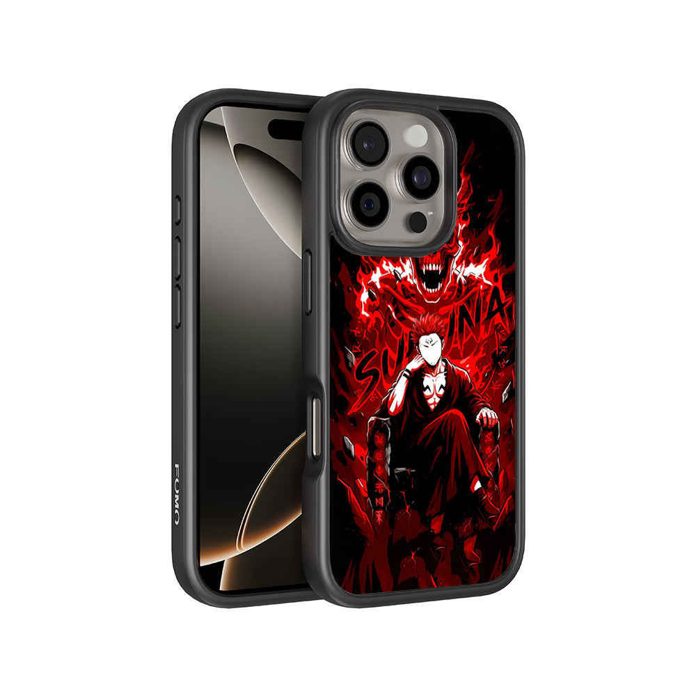 Sukuna Inferno Throne 3D Skin with Shockguard Armour Magsafe Case for Apple iPhone 16 Pro