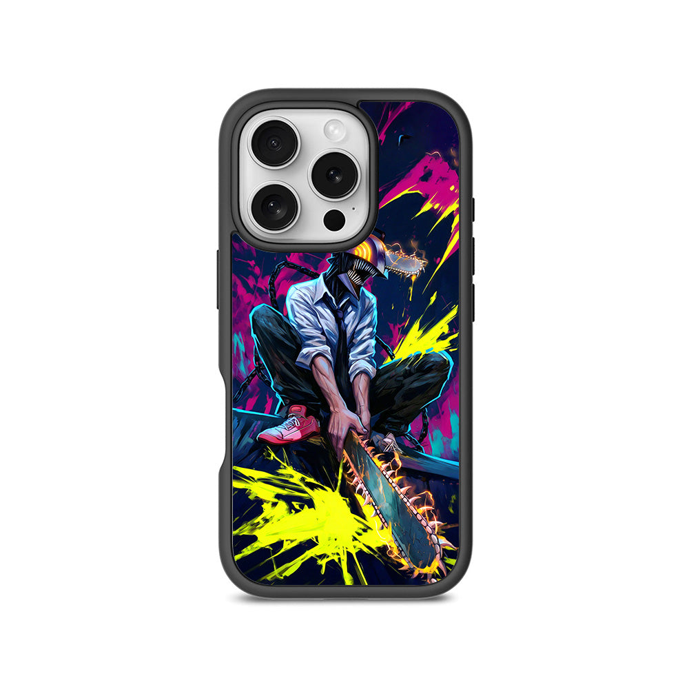 Chainsaw Man Denji 3D Skin with Shockguard Armour Magsafe Case for Apple iPhone 16 Pro