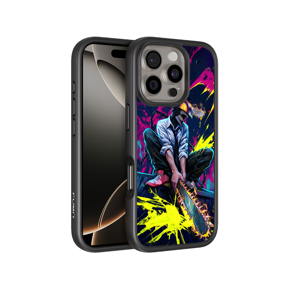 Chainsaw Man Denji 3D Skin with Shockguard Armour Magsafe Case for Apple iPhone 16 Pro