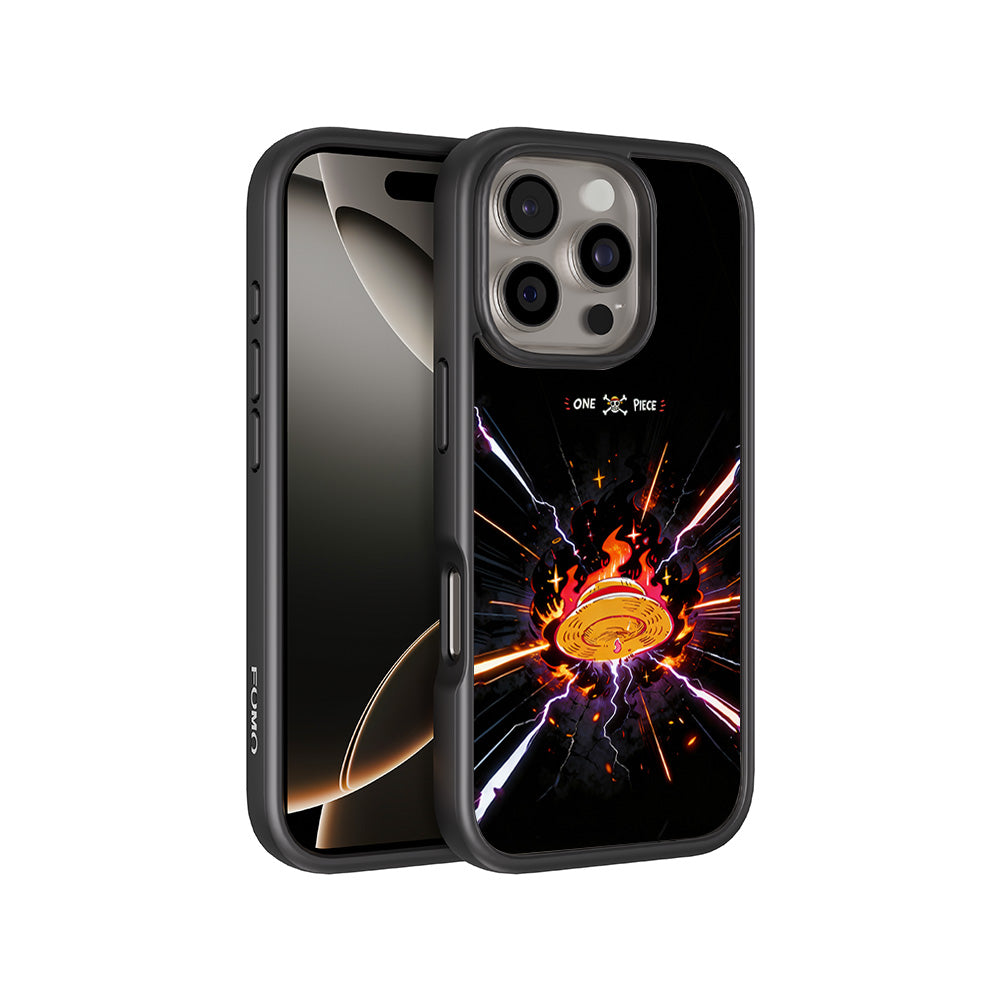 One Piece Fire Hat 3D Skin with Shockguard Armour Magsafe Case for Apple iPhone 16 Pro
