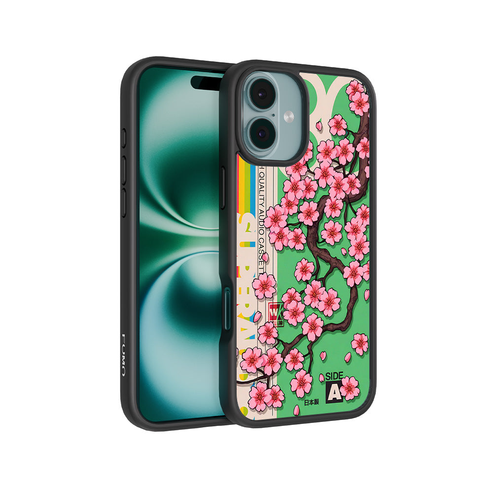 Retro Sakura Blossom Skin with Shockguard Armour Magsafe Case for Apple iPhone 16 Plus