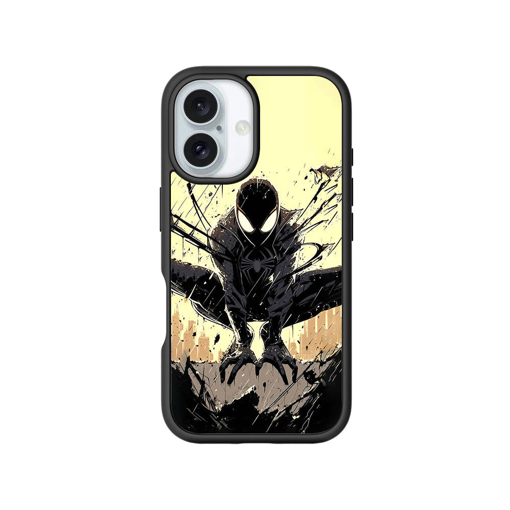 The Venomous Shadow in Black Silence Skin with Shockguard Armour Magsafe Case for Apple iPhone 16 Plus