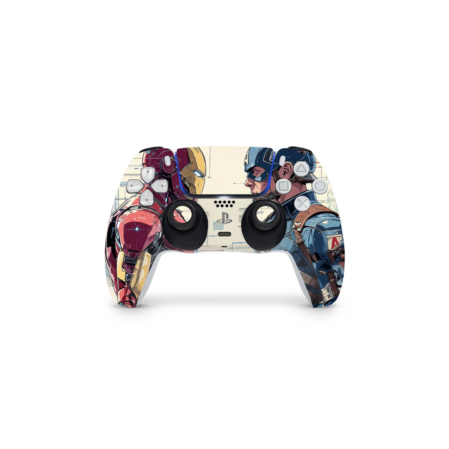 Iron Man vs Captain America PS5 DualSense Controller Skins