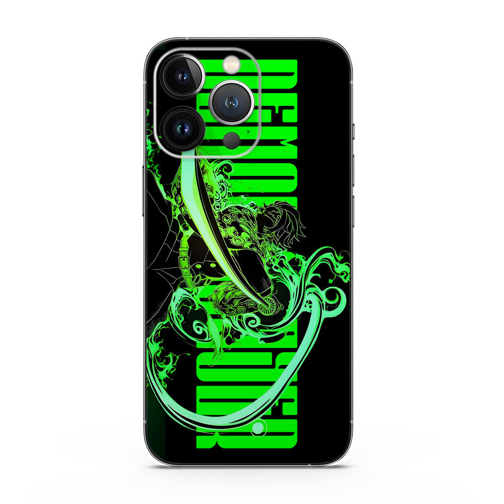 Fomo Store Mobile Skins Anime Tanjiro Green Flame Dance